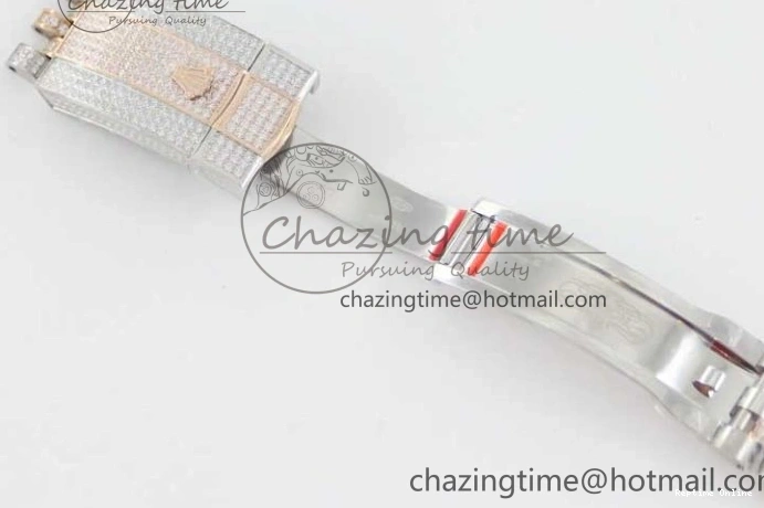 1225 Affordable Datejust 41 SS RG Full Diamonds TWF 1:1 Best Edition Arabic Markers Dial on Jubilee Bracelet A 2385